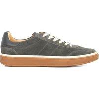 Dune London Suede Lace Up Trainers Grey