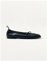 Alohas Rosalind Leather Tie Detail Ballet Pumps Black