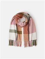 Checked Blanket Scarf