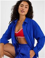 Pure Cotton Relaxed Beach Cover Up Shirt