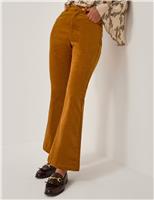 Cotton Rich Cord Flared Trousers