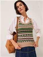 Fair Isle Knitted Vest with Wool