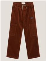 Cotton Rich Cord Cargo Trousers (4-12 Yrs)