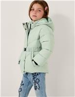 Belted Hooded Puffer Coat (3-13 Yrs)