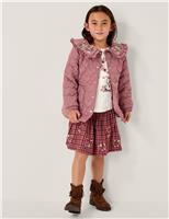 Embroidered Heart Quilted Coat (3-13 Yrs)