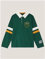 Pure Cotton Patterned Polo Shirt