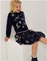 Velour Embellished Sweatshirt (3-15 Yrs)