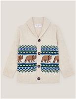 Fair Isle Bear Cardigan (2-13 Yrs)