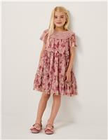 Butterfly Foil Print Dress (2-15 Yrs)