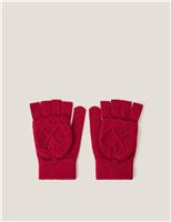 Kids Fingerless Gloves with Mittens (3-13 Yrs)