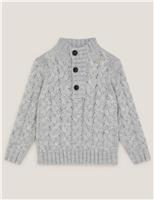 Cable Knit Button Jumper (3-13 Yrs)