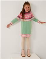 Butterfly Fair Isle Jumper Dress (3-13 Yrs)