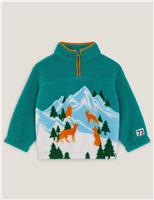 Patterned Half Zip Sweatshirt (2-13 Yrs)