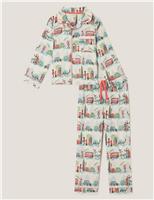 Pure Cotton London Print Pyjamas (3-13 Yrs)
