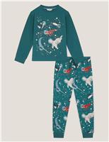 Pure Cotton Patterned Pyjama Set (2-10 Yrs)