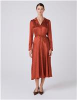 Polka Dot Collared Midi Tea Dress