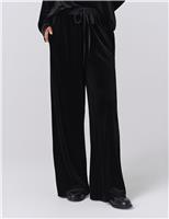 Velvet Wide Leg Trousers