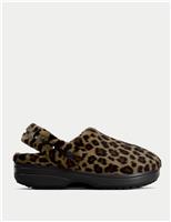 Crocs Unfurgettable Faux Fur Flatform Clogs Brown