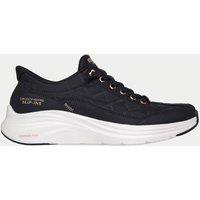 Skechers Knitted Lace Up Eyelet Detail Wide Fit Trainers Black Mix