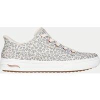 Skechers Arch Fit Arcade Slip-Ins Leopard Canvas Trainers Grey
