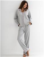 Cotton Rich Ribbed Pyjama Set