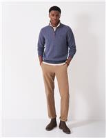 Lambswool Rich Cable Half Zip Jumper
