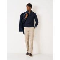 Crew Clothing Pure Merino Wool Half Zip Jumper Dark Navy
