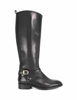 Leather Buckle Knee High Riding Boots