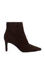 Suede Stiletto Heel Pointed Ankle Boots