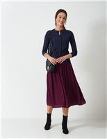 Pure Merino Wool Crew Neck Cardigan