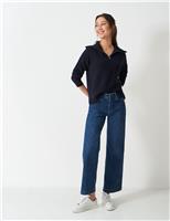 Merino Wool Rich Textured Zip Collar Jumper