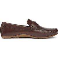 Tommy Hilfiger Hardware Hilfiger Leather Slip On Loafers Brown