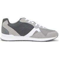 Tommy Hilfiger Icon Leather Lace up Trainers Grey Mix