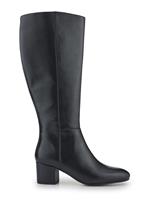 Jones Bootmaker Leather Knee High Boots Black