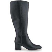 Jones Bootmaker Leather Knee High Boots Black