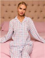 Pure Cotton Gingham Bow Pyjamas