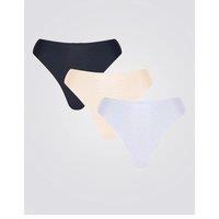 Boux Avenue 3 Pack Seamless Microfibre Thongs Black Mix