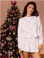 Velour Bow Shortie Set