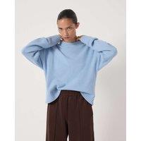 HUSH Pure Merino Wool Crew Neck Jumper Light Blue