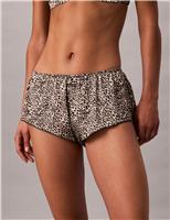 Signature Satin Animal Print Pyjama Shorts