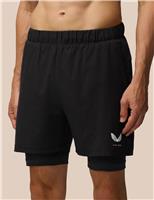 Elasticated Waist Two Layer Sports Shorts