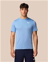 Castore Engineered Knit Crew Neck T-Shirt Blue