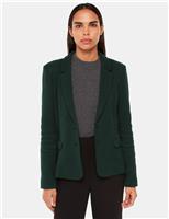 Pure Cotton Jersey Textured Blazer