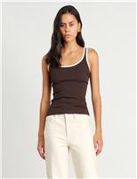 Cotton Rich Scoop Neck Vest Top
