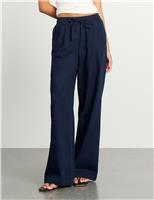 Pure Cotton Wide Leg Trousers