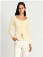 Cotton Rich Ribbed Cardigan