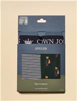 2 Pack Cotton Rich Jersey Printed Boxers