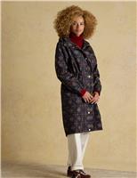 Packable Waterproof Geometric Hooded Raincoat