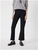 Jersey Flared Cropped Trousers
