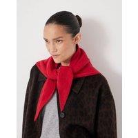 HUSH Wool Blend Textured Scarf Red